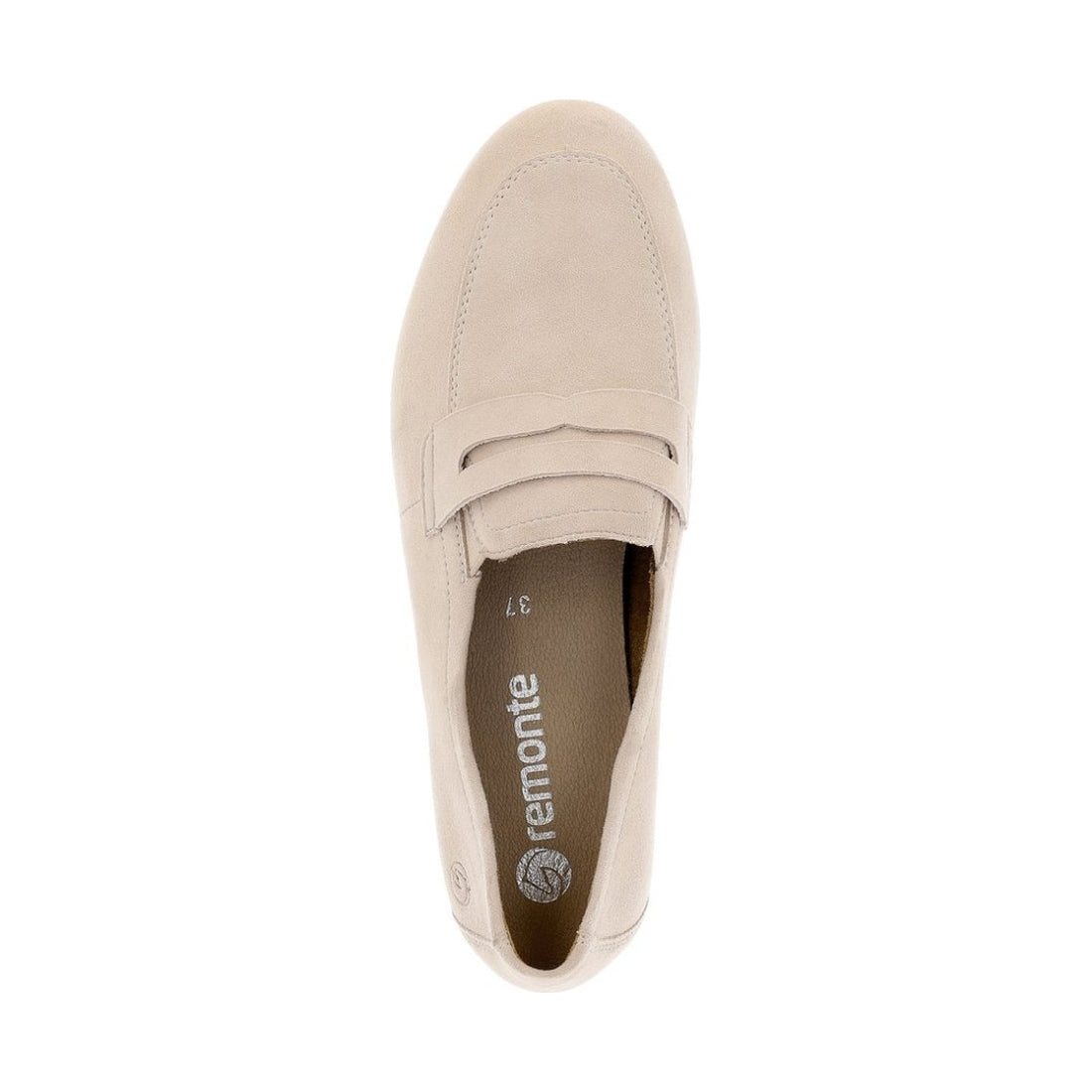 Remonte womens beige casual closed loafers | Vilbury London