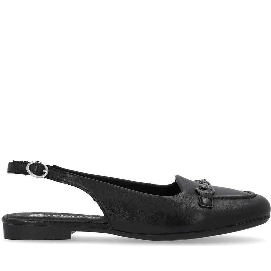 Remonte womens black casual part-open sandals | Vilbury London