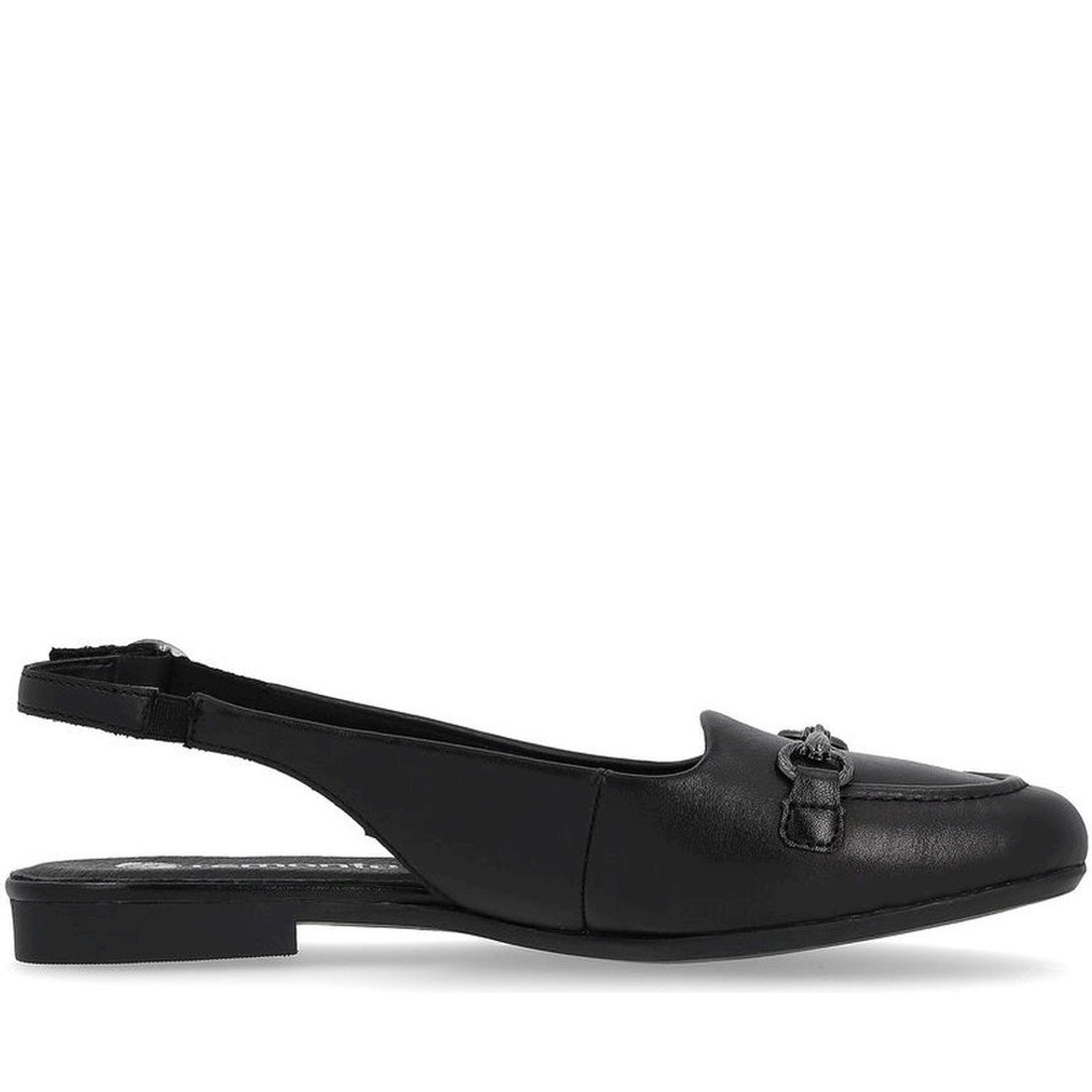 Remonte womens black casual part-open sandals | Vilbury London