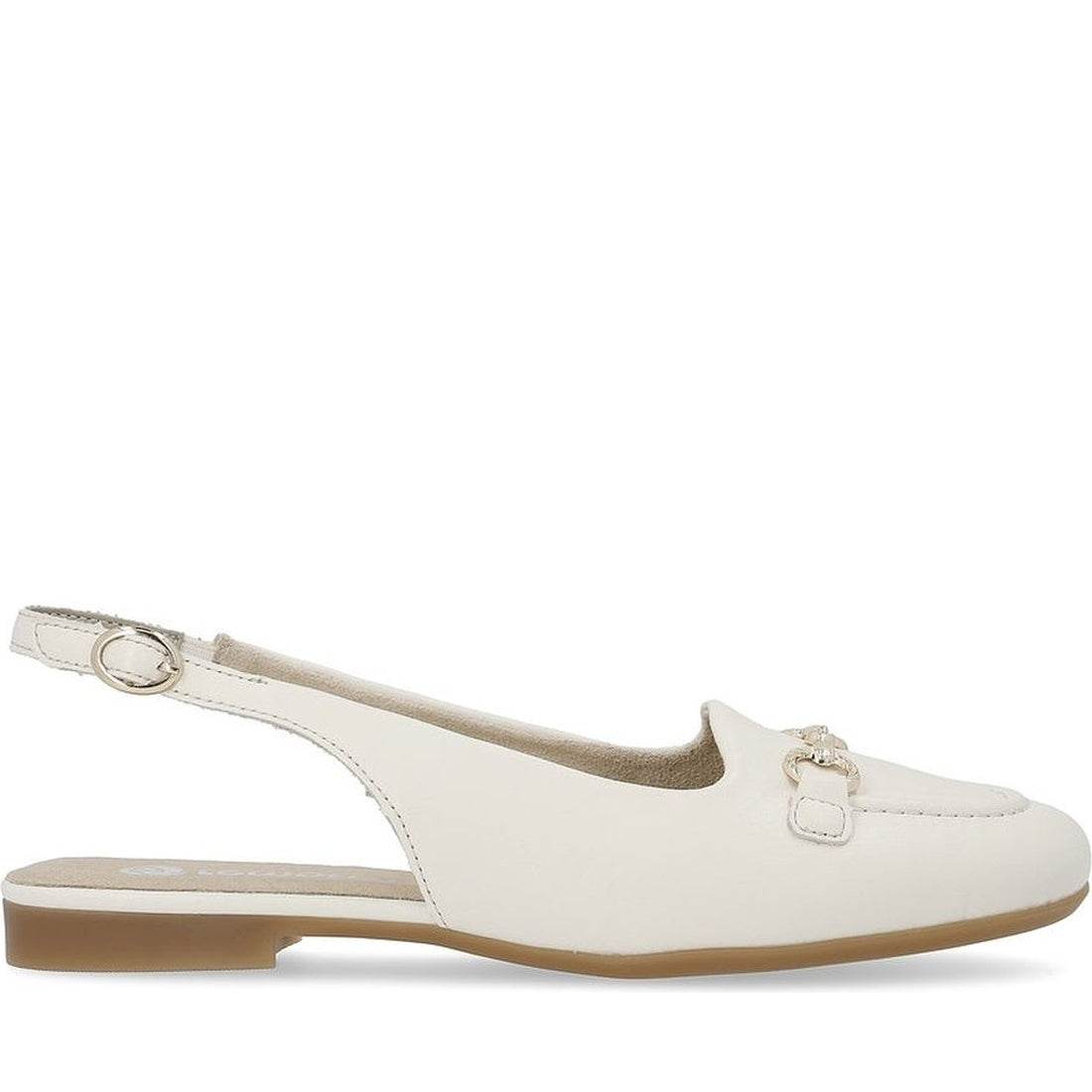 Remonte womens beige casual part-open sandals | Vilbury London