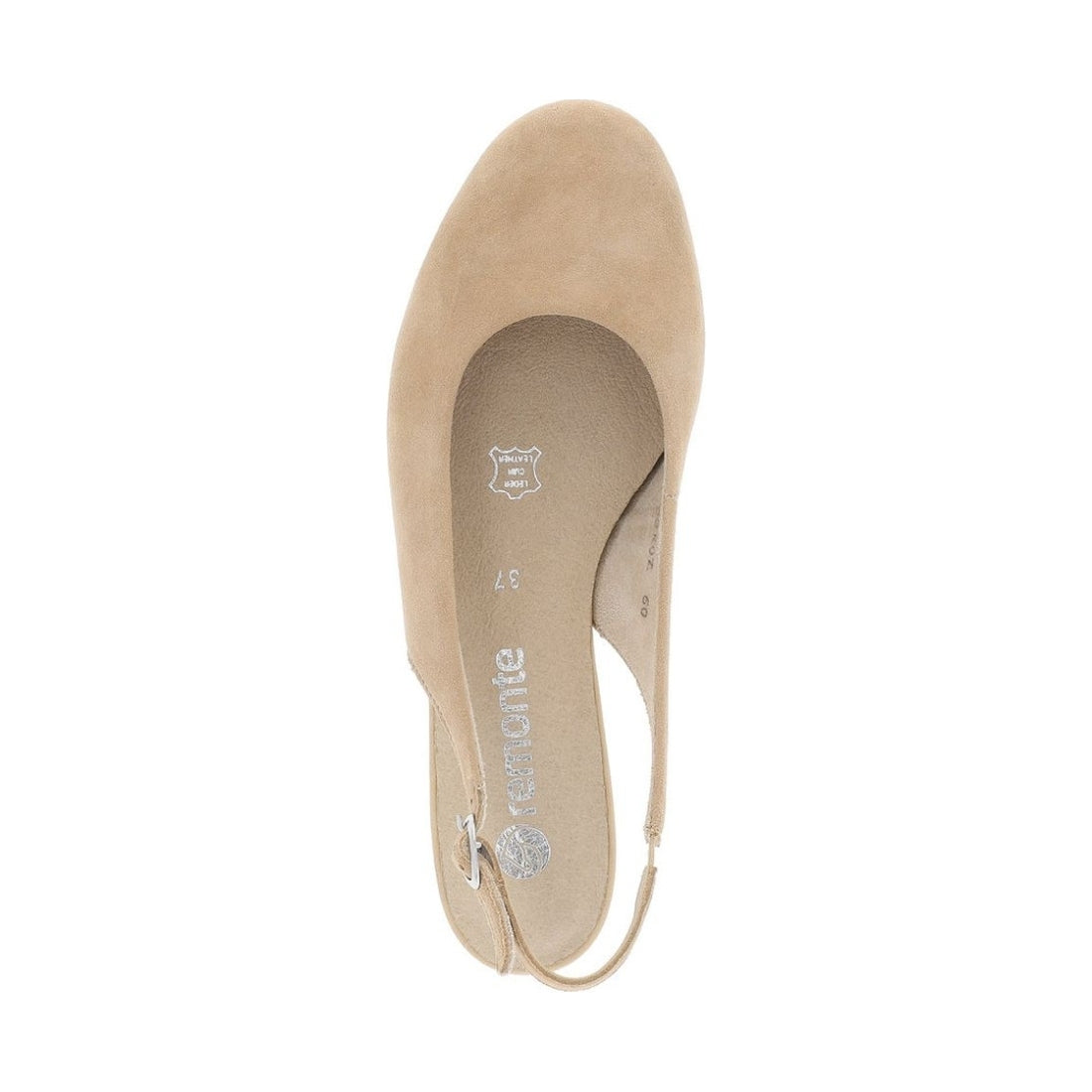 Remonte womens beige casual part-open sandals | Vilbury London