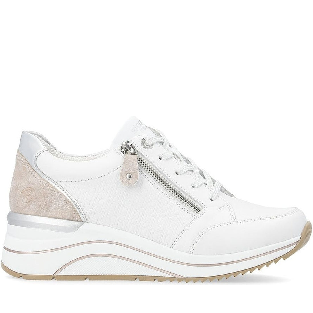 Remonte womens white leisure trainers | Vilbury London