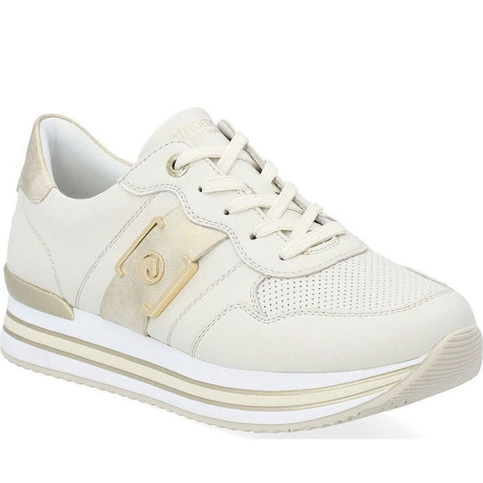 Remonte womens beige leisure trainers | Vilbury London