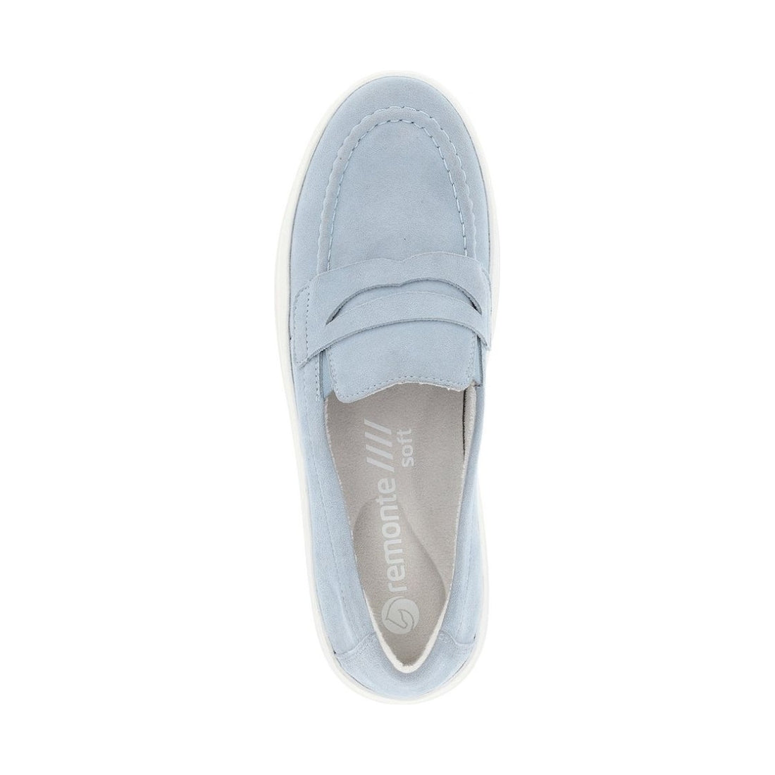 Remonte womens blue casual closed loafers | Vilbury London