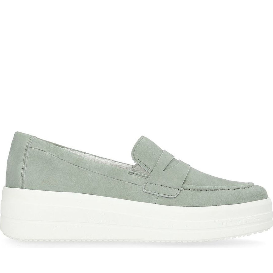 Remonte womens green casual closed loafers | Vilbury London