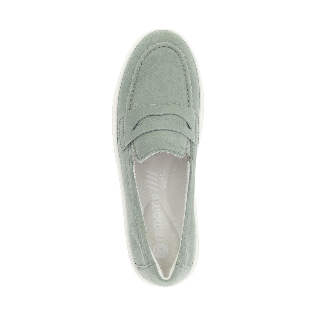 Remonte womens green casual closed loafers | Vilbury London