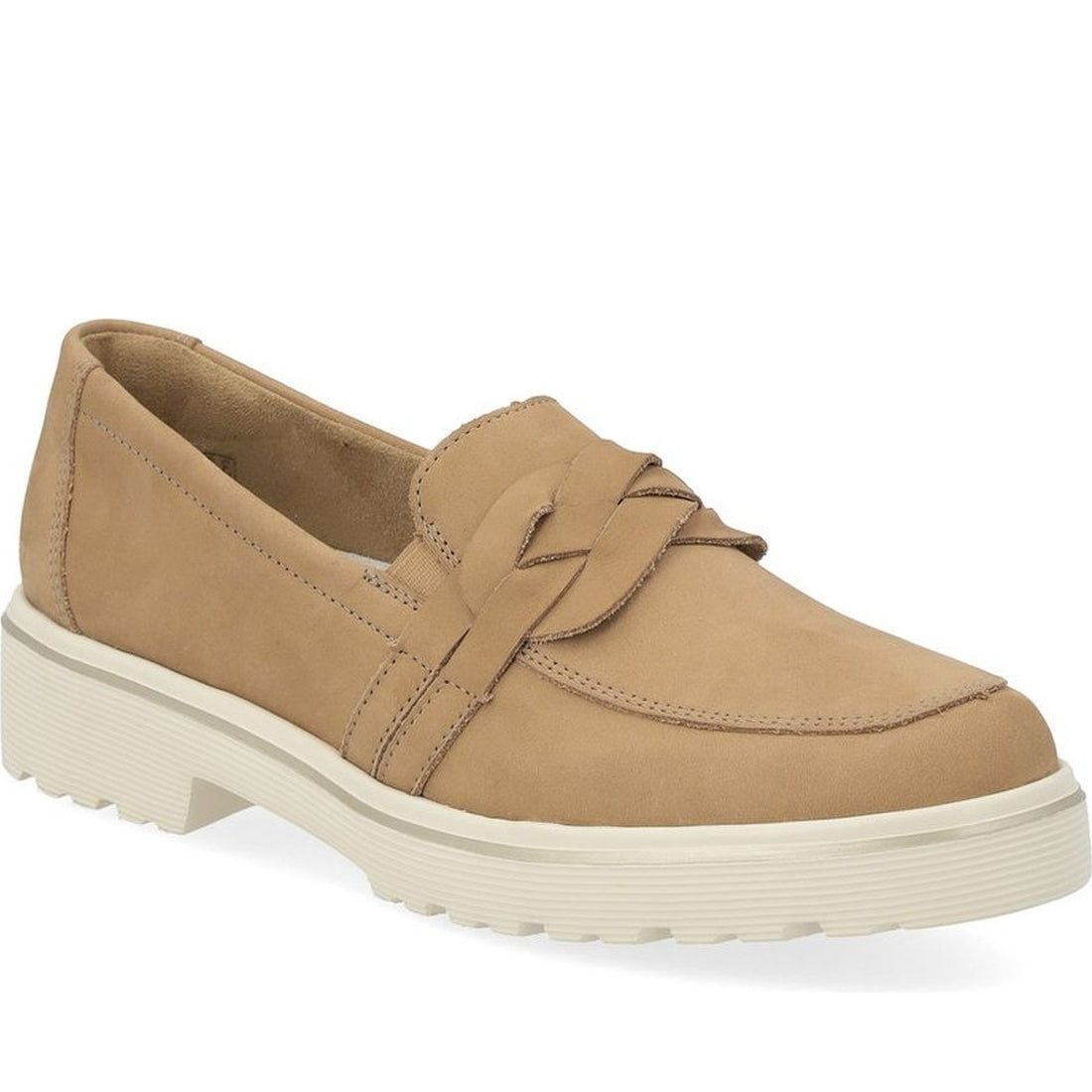 Remonte womens beige casual closed loafers | Vilbury London