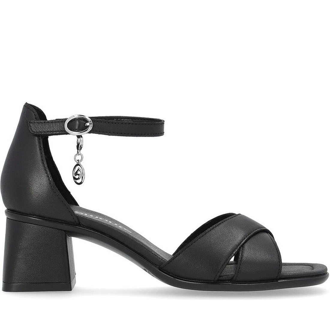 Remonte womens black elegant part-open sandals | Vilbury London