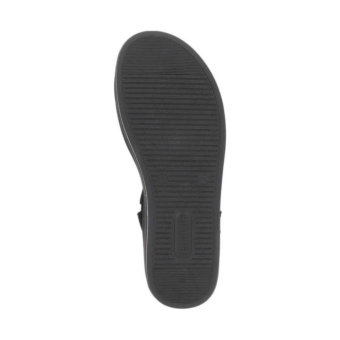 Remonte womens black casual open sandals | Vilbury London