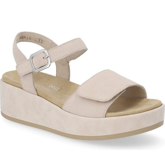 Remonte womens beige casual open sandals | Vilbury London