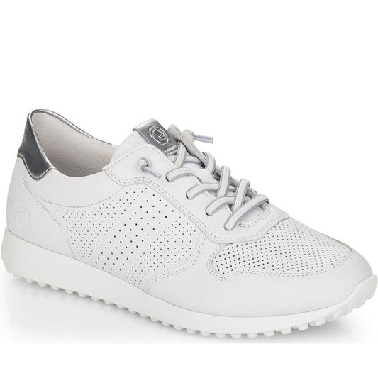 Remonte womens white leisure trainers | Vilbury London