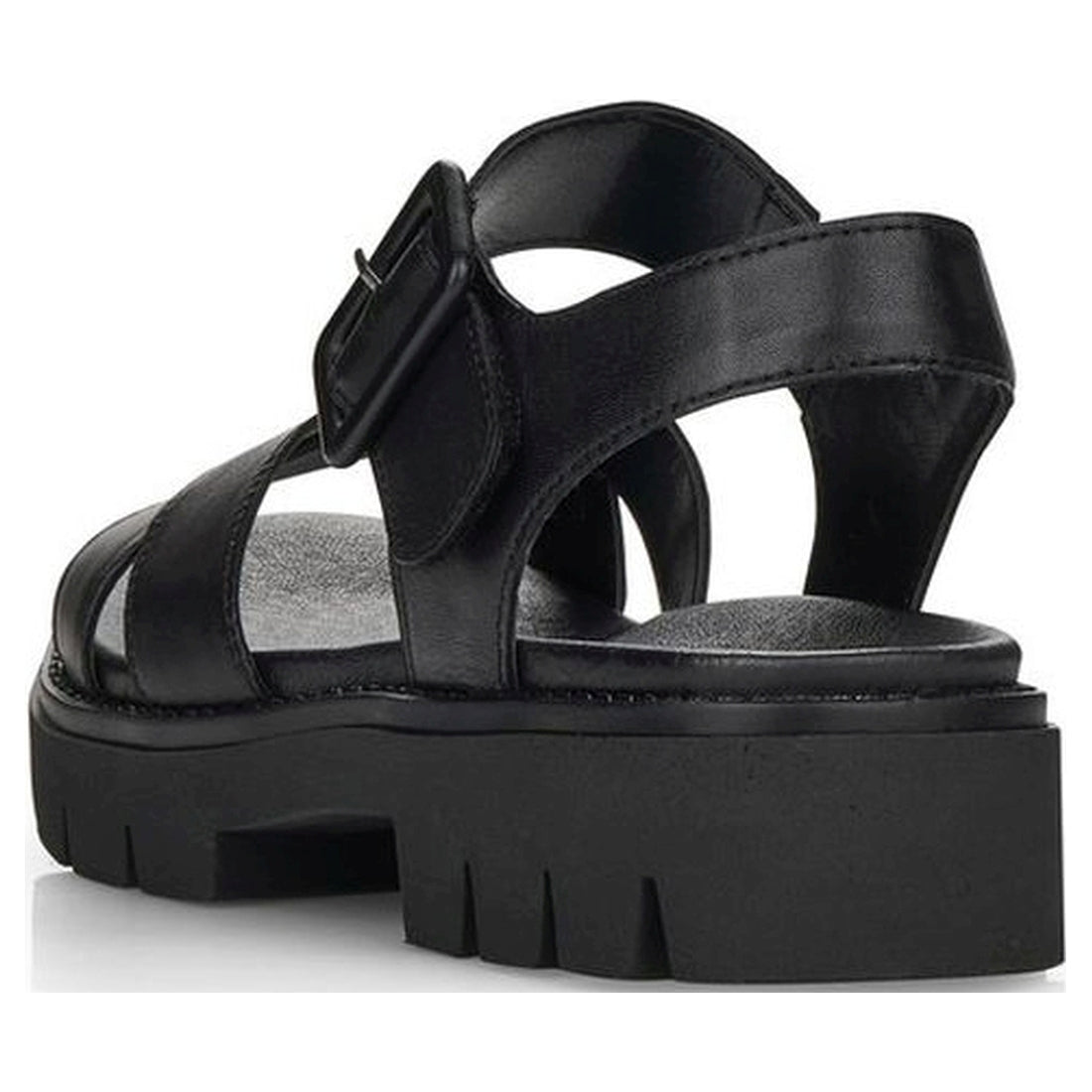 Remonte womens black casual open sandals | Vilbury London