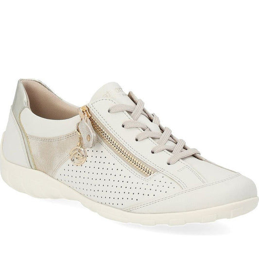 Remonte womens white leisure trainers | Vilbury London