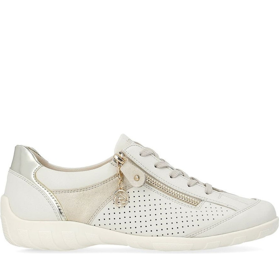 Remonte womens white leisure trainers | Vilbury London
