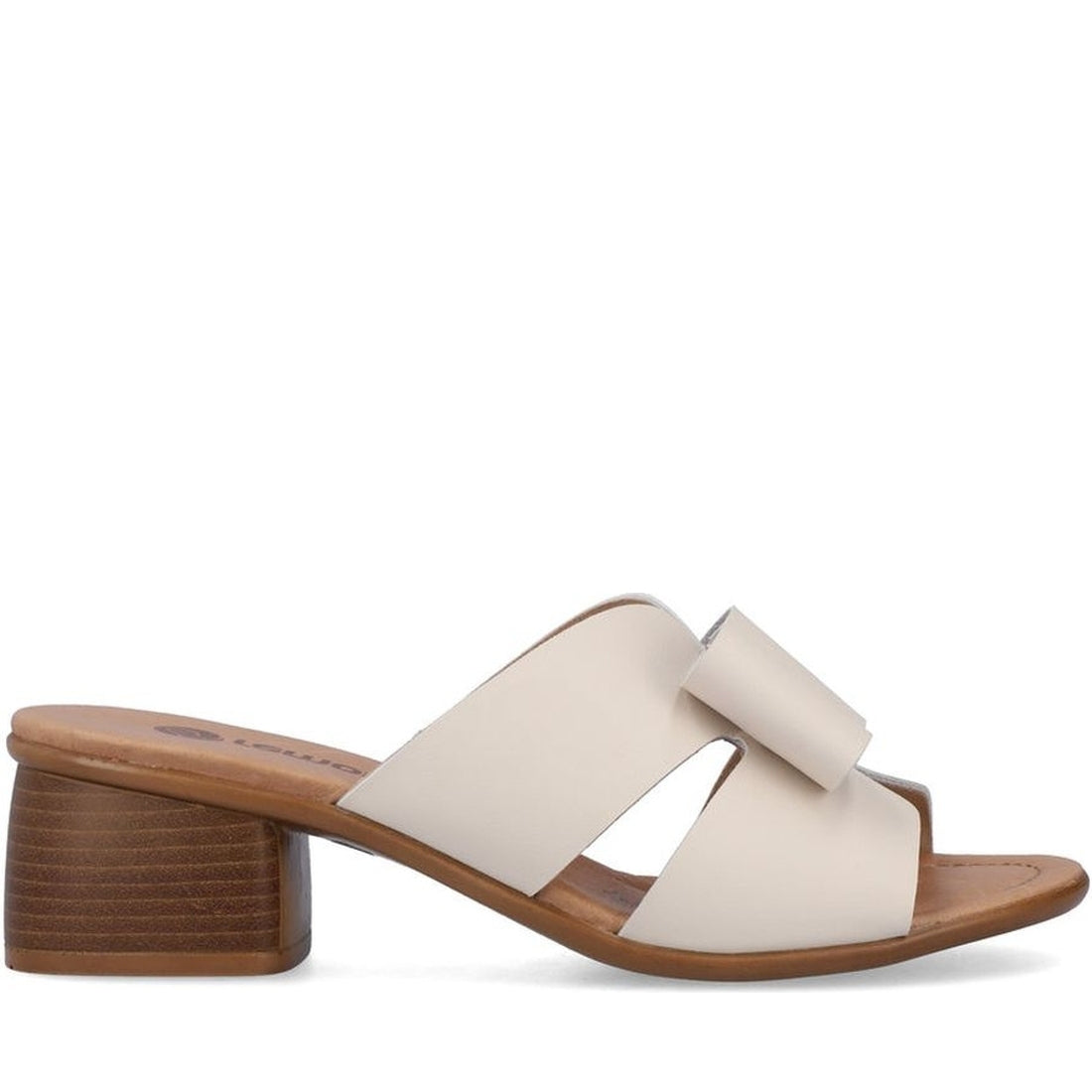 Remonte womens beige casual open mules | Vilbury London