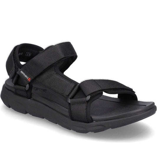 Rieker mens black casual open sandals | Vilbury London