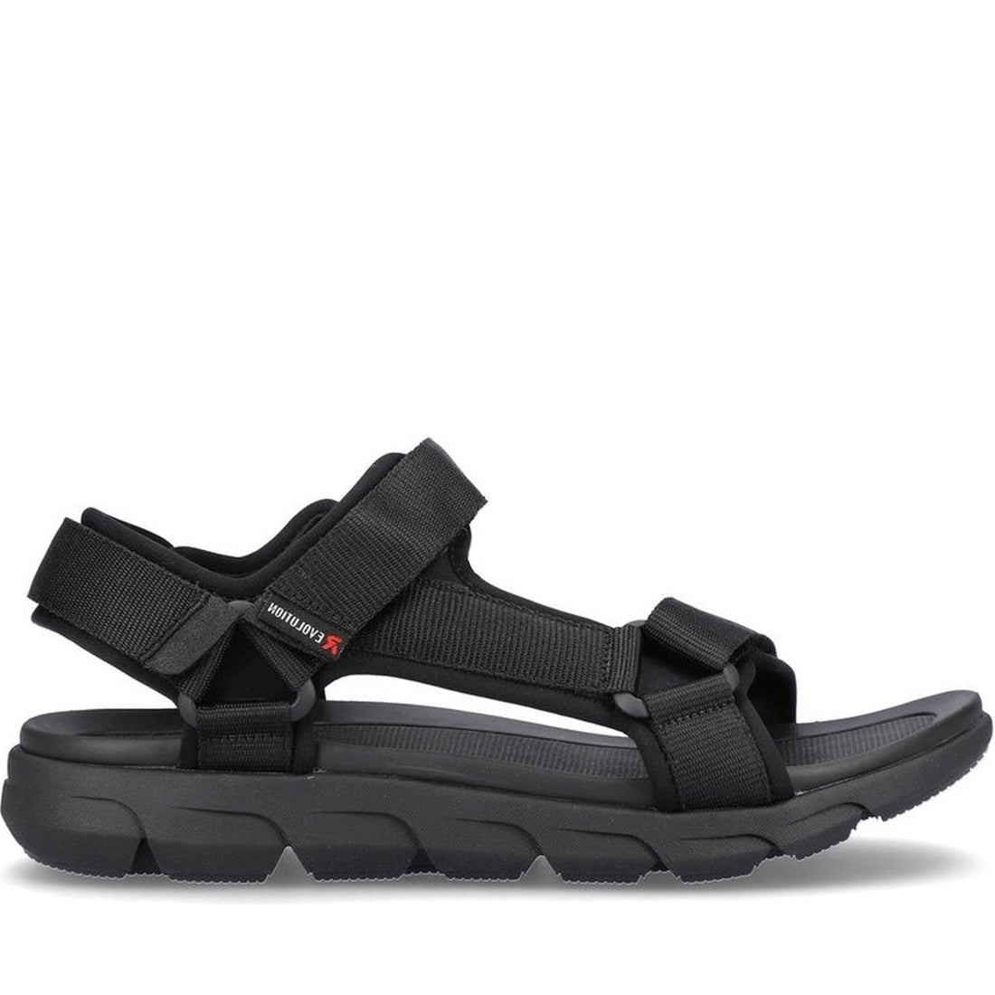 Rieker mens black casual open sandals | Vilbury London