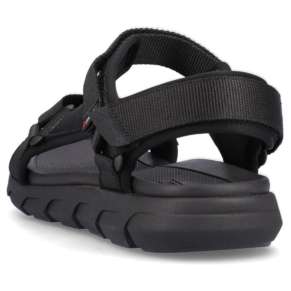 Rieker mens black casual open sandals | Vilbury London