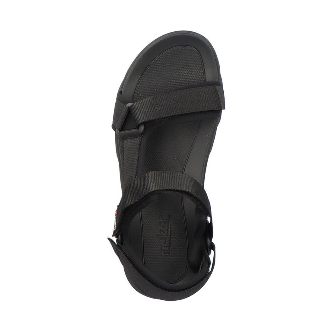 Rieker mens black casual open sandals | Vilbury London