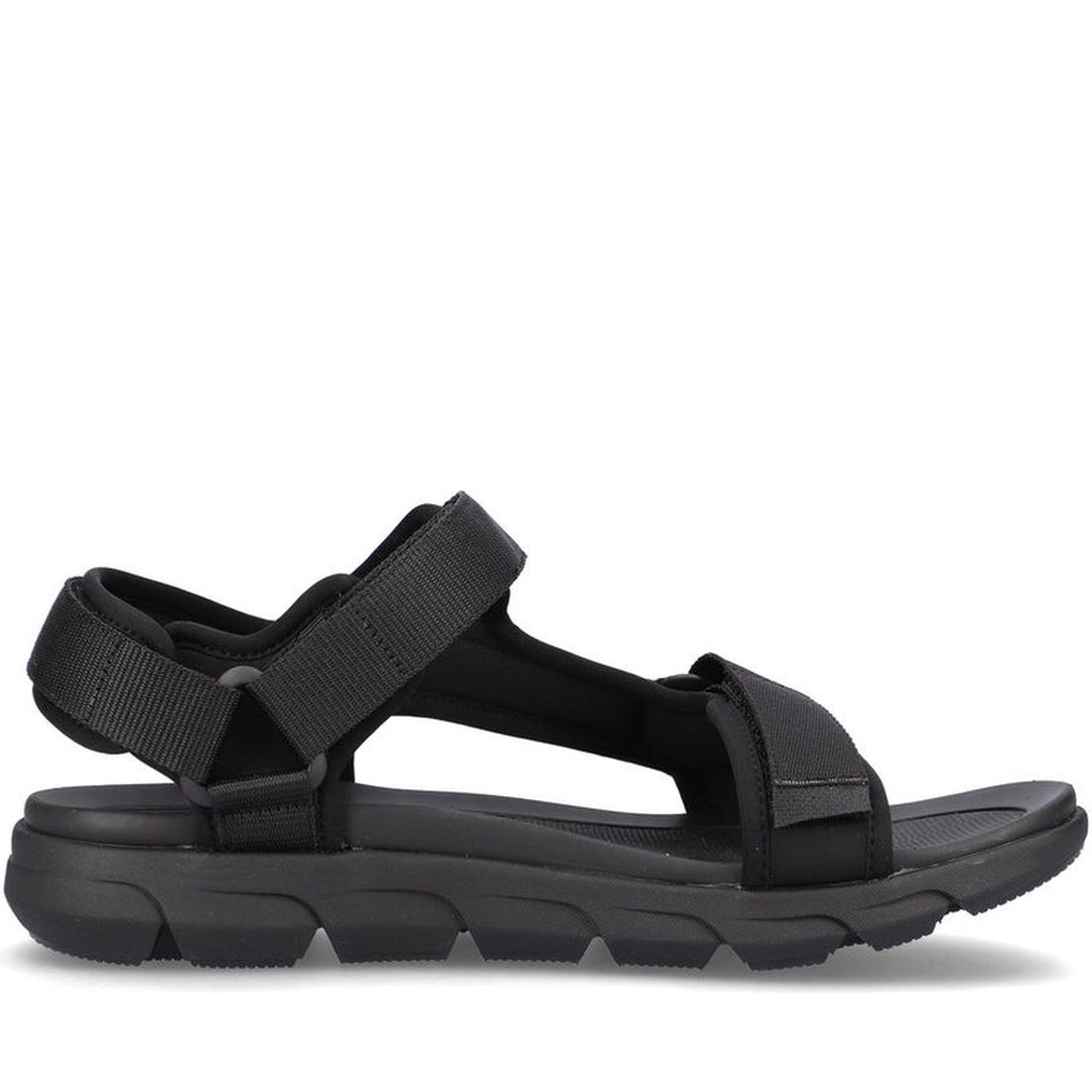 Rieker mens black casual open sandals | Vilbury London