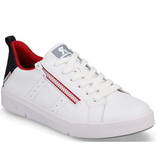 Rieker womens white leisure trainers | Vilbury London