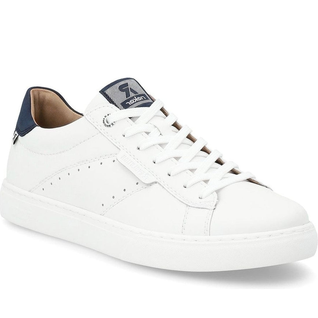 Rieker mens white leisure trainers | Vilbury London