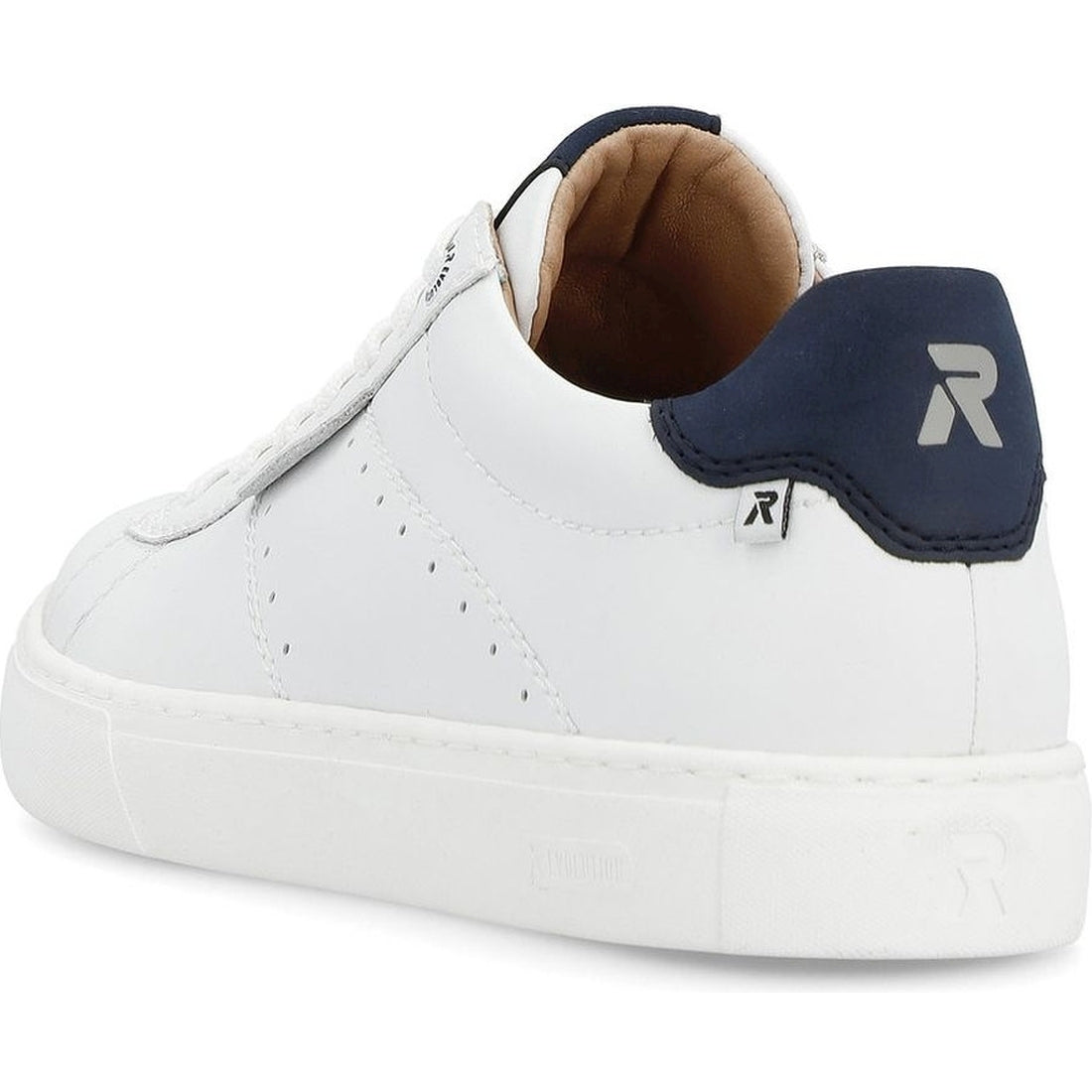 Rieker mens white leisure trainers | Vilbury London