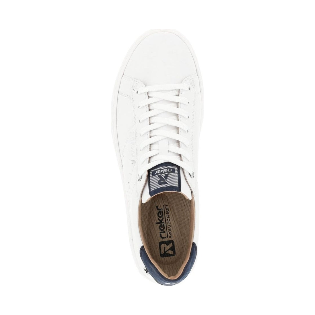 Rieker mens white leisure trainers | Vilbury London