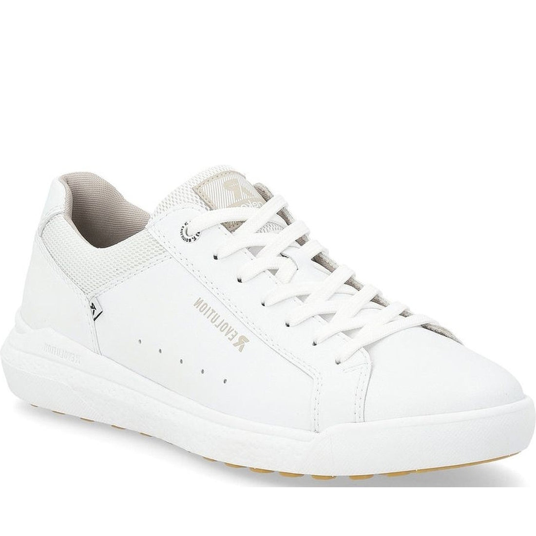 Rieker mens white leisure trainers | Vilbury London