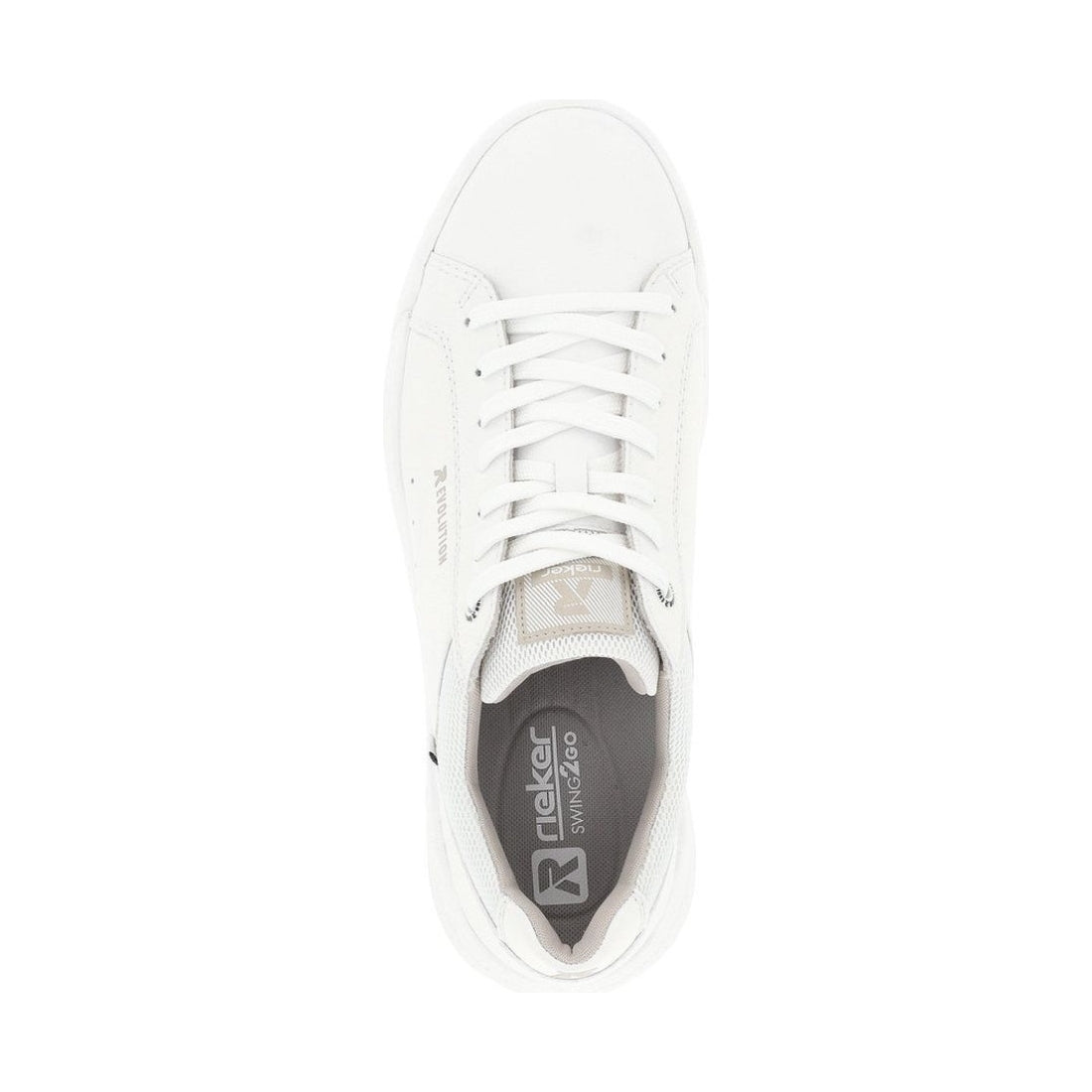 Rieker mens white leisure trainers | Vilbury London