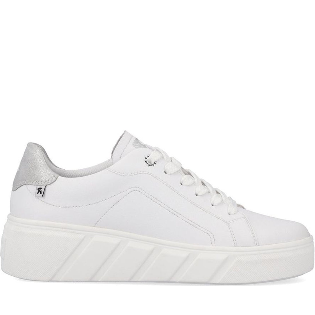 Rieker womens white leisure trainers | Vilbury London