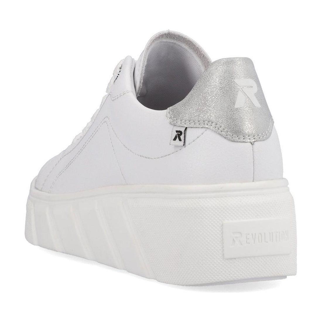Rieker womens white leisure trainers | Vilbury London