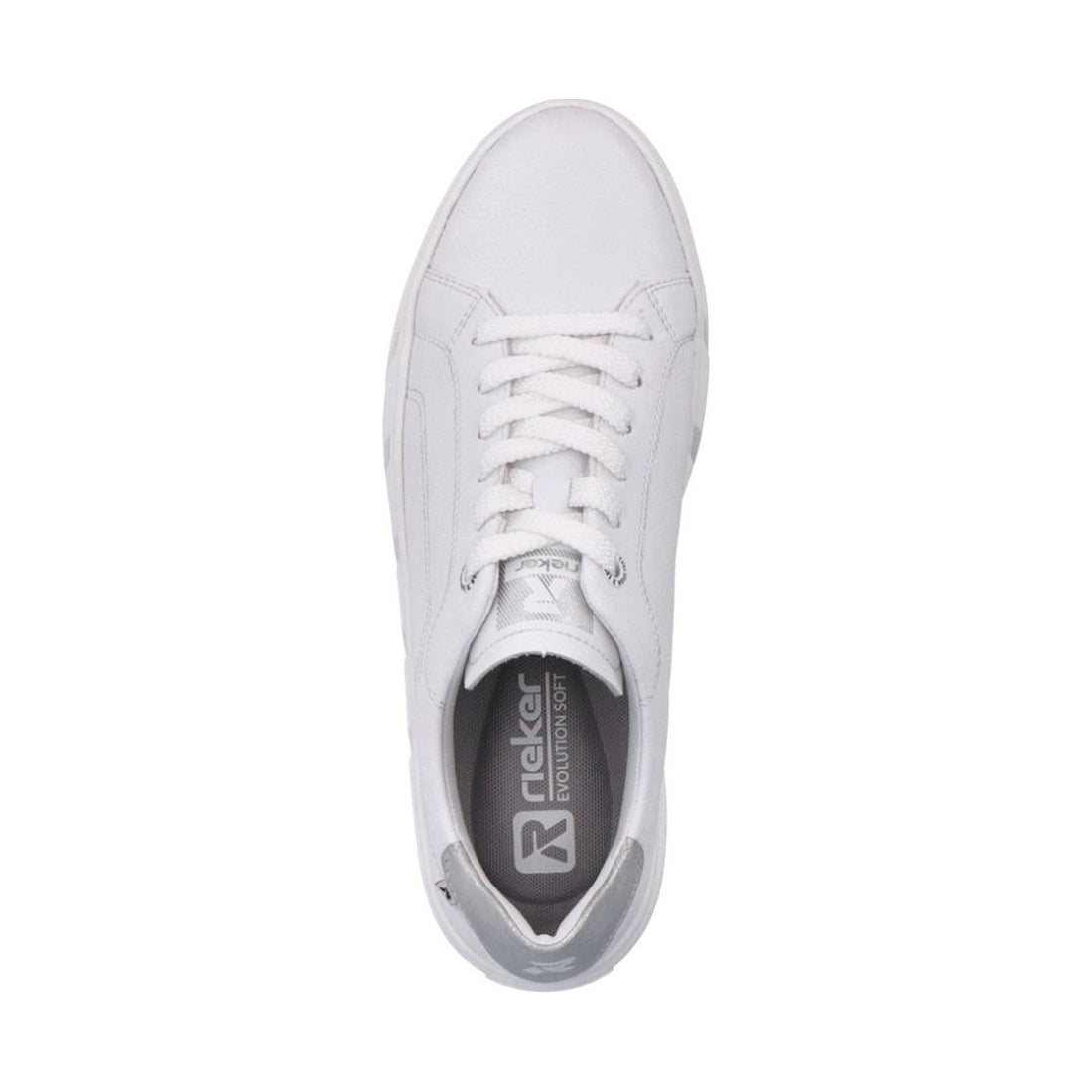 Rieker womens white leisure trainers | Vilbury London