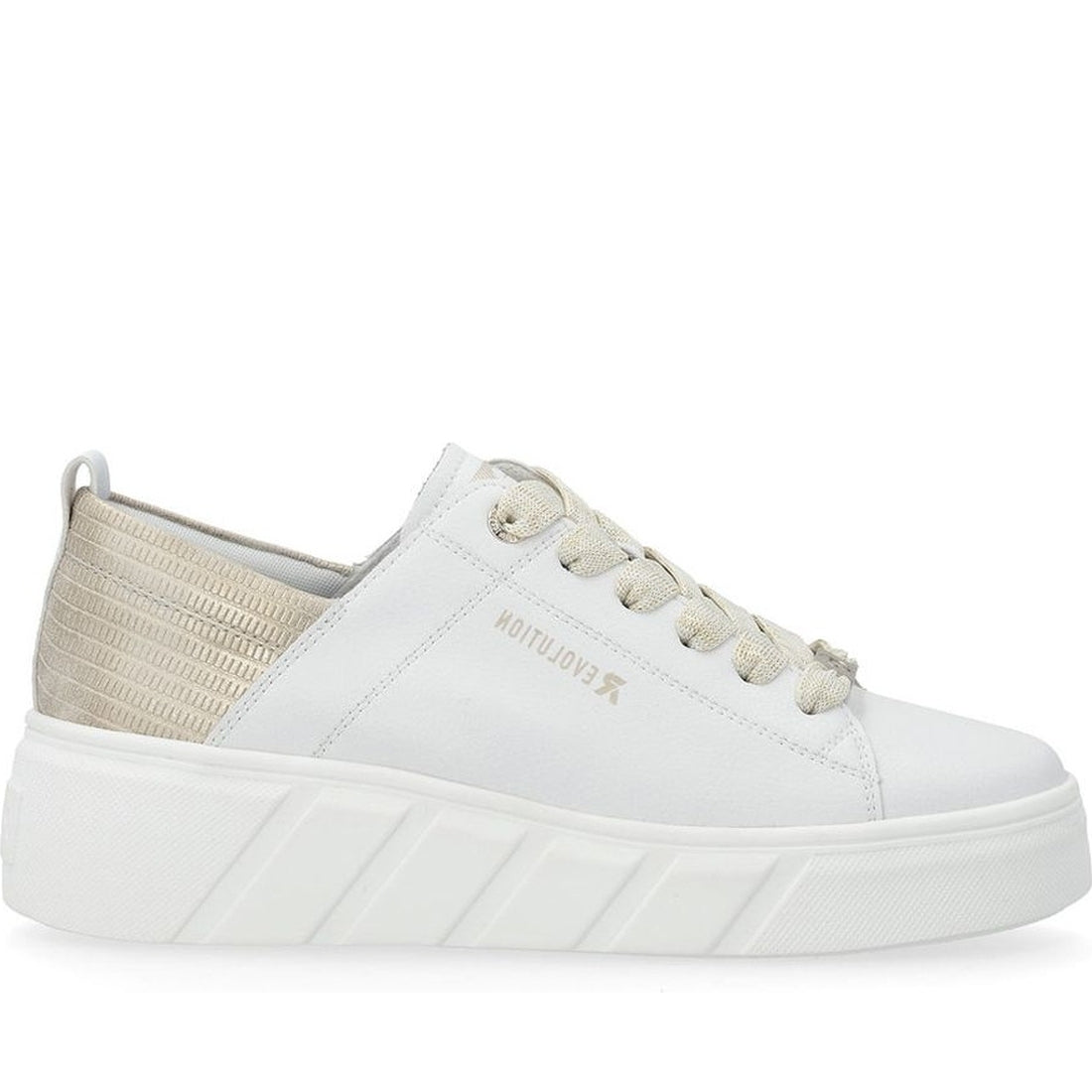 Rieker womens white leisure trainers | Vilbury London