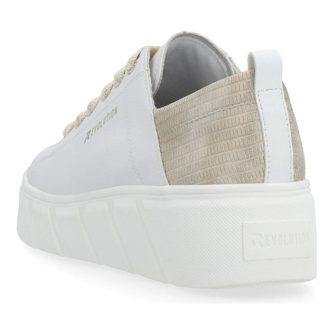 Rieker womens white leisure trainers | Vilbury London