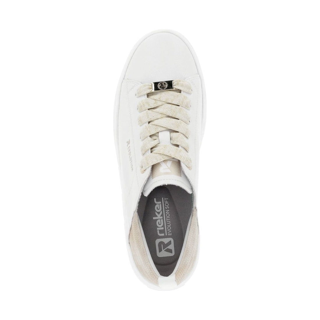 Rieker womens white leisure trainers | Vilbury London