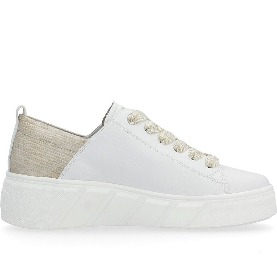 Rieker womens white leisure trainers | Vilbury London