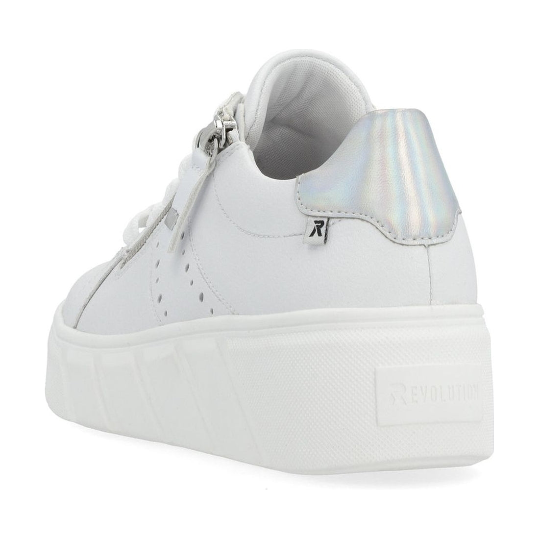 Rieker womens white leisure trainers | Vilbury London