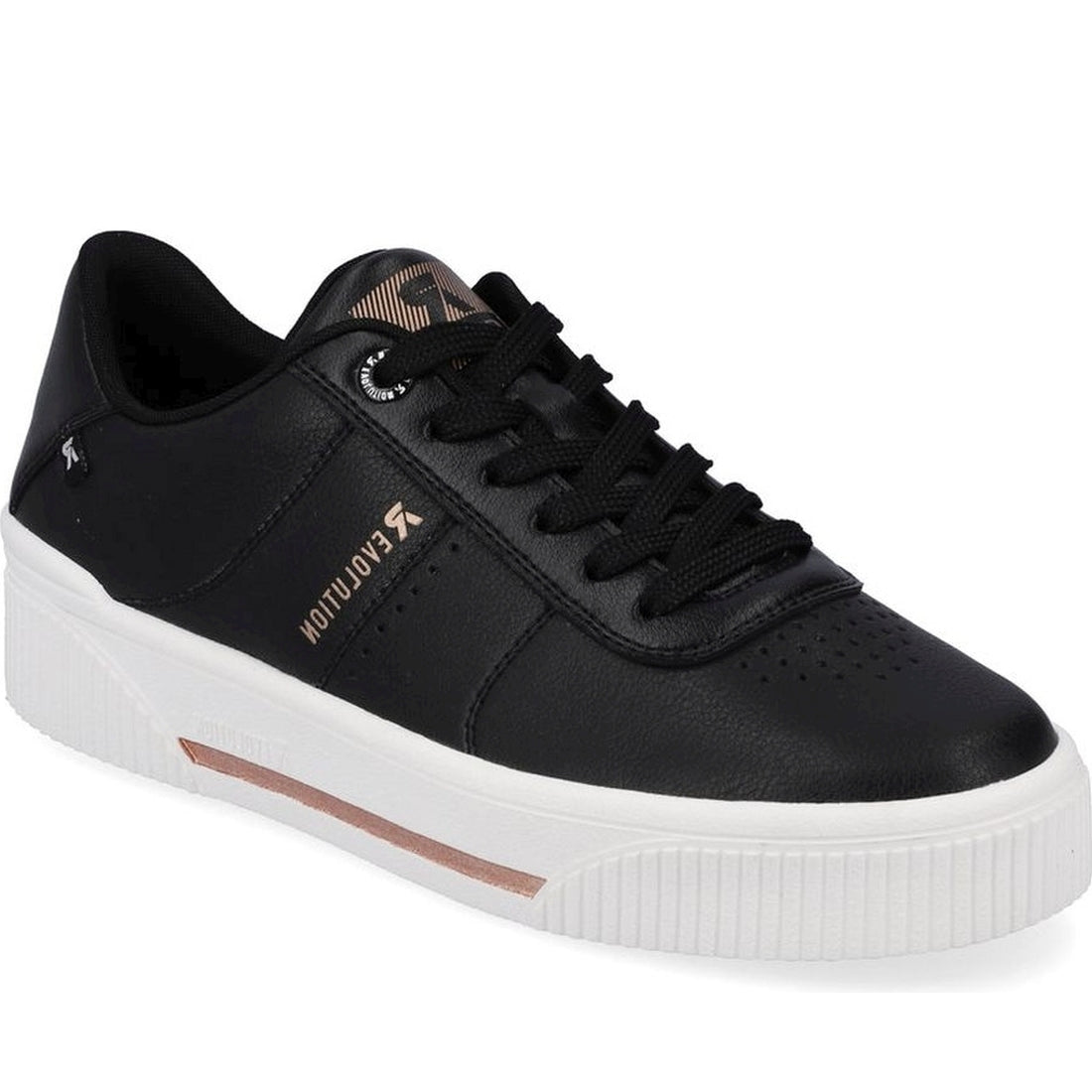 Rieker womens black leisure trainers | Vilbury London