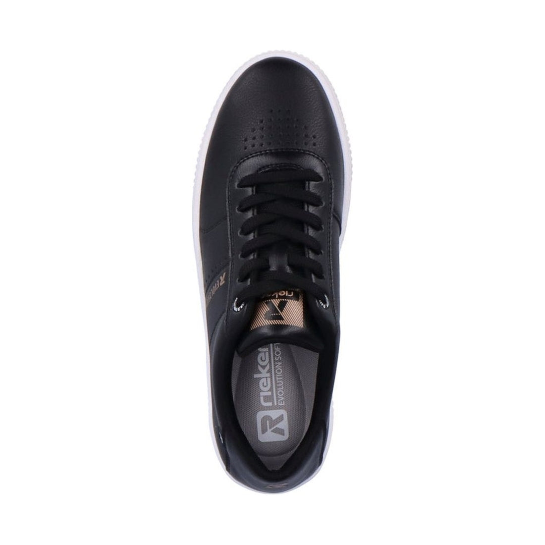 Rieker womens black leisure trainers | Vilbury London