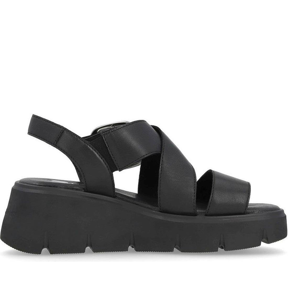 Rieker womens black casual open sandals | Vilbury London