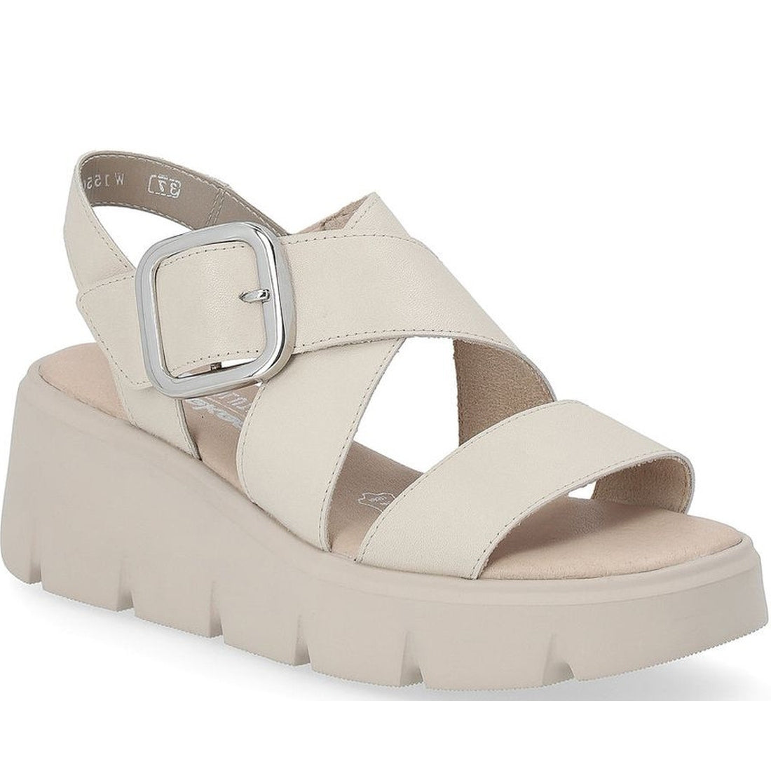 Rieker womens beige casual open sandals | Vilbury London