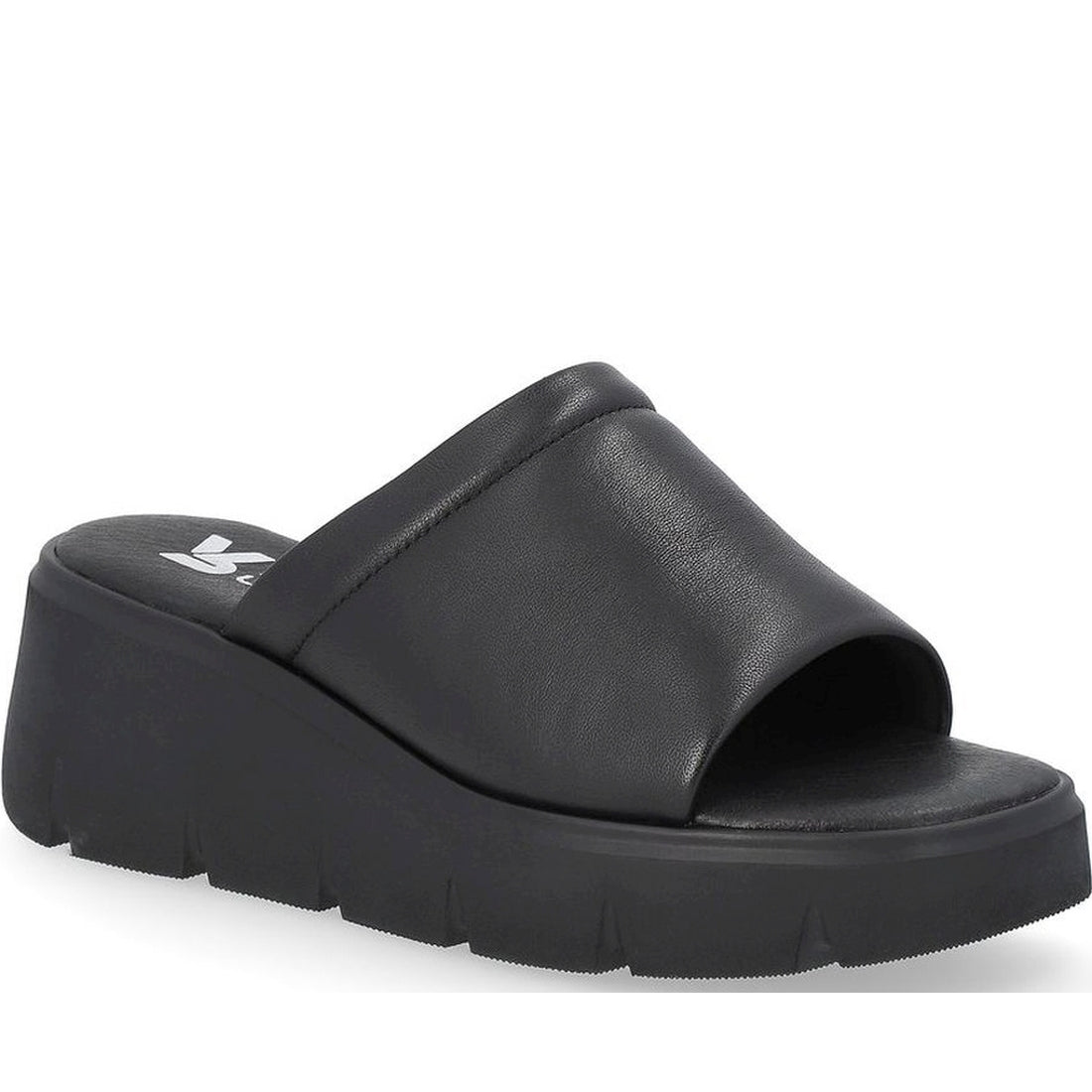 Rieker womens black casual open mules | Vilbury London