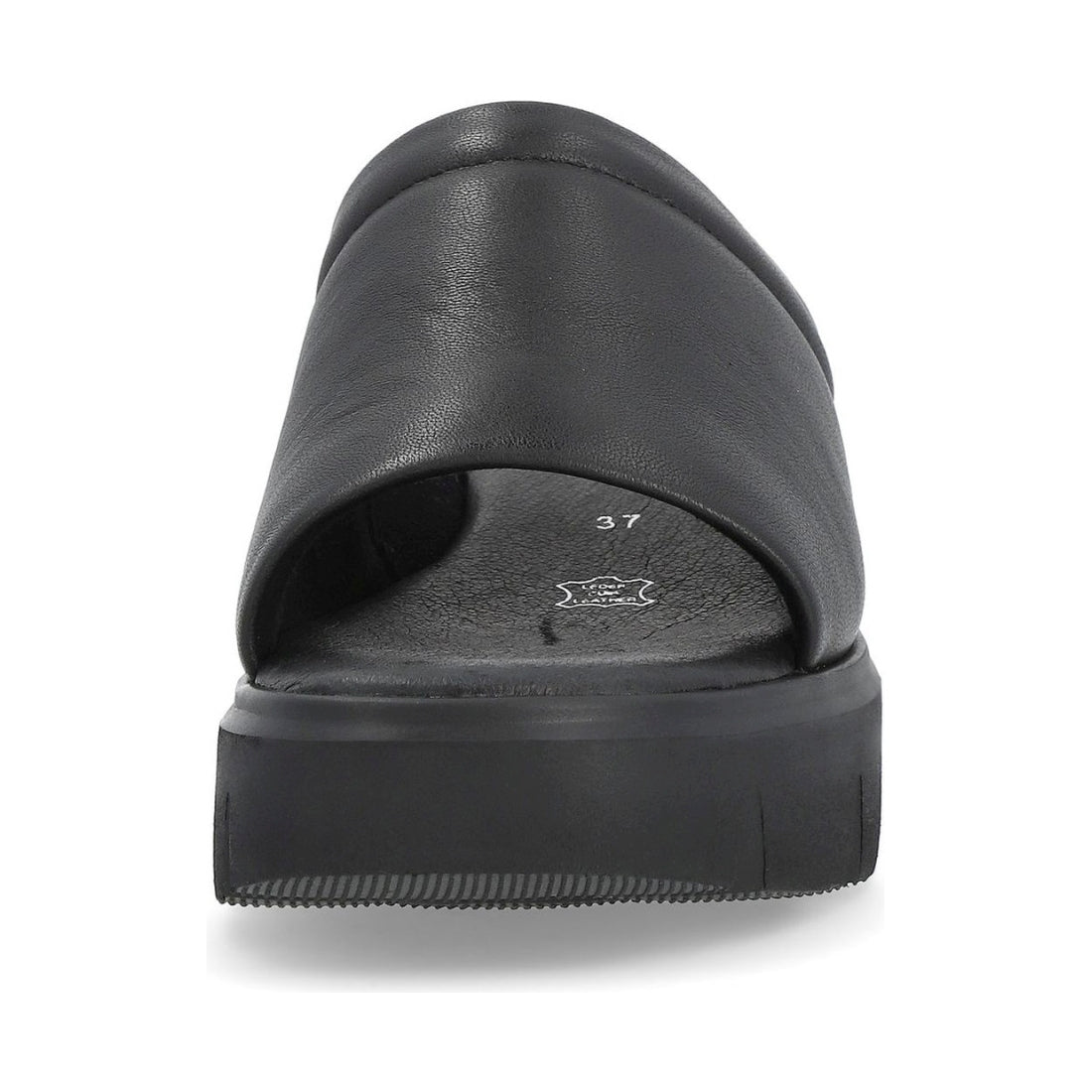 Rieker womens black casual open mules | Vilbury London