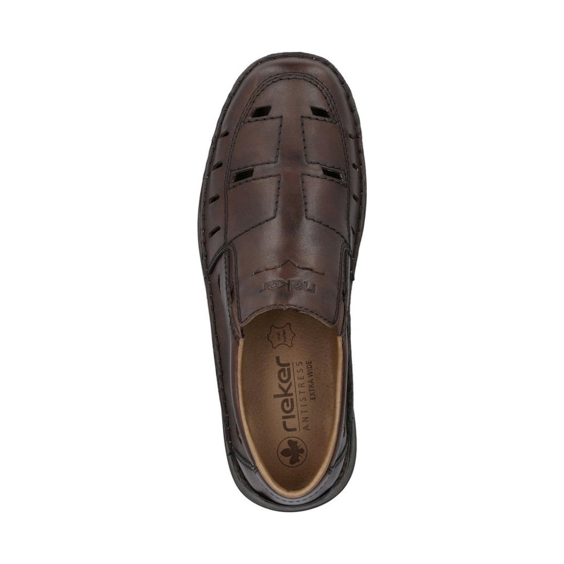 Rieker mens brown casual closed sandals | Vilbury London