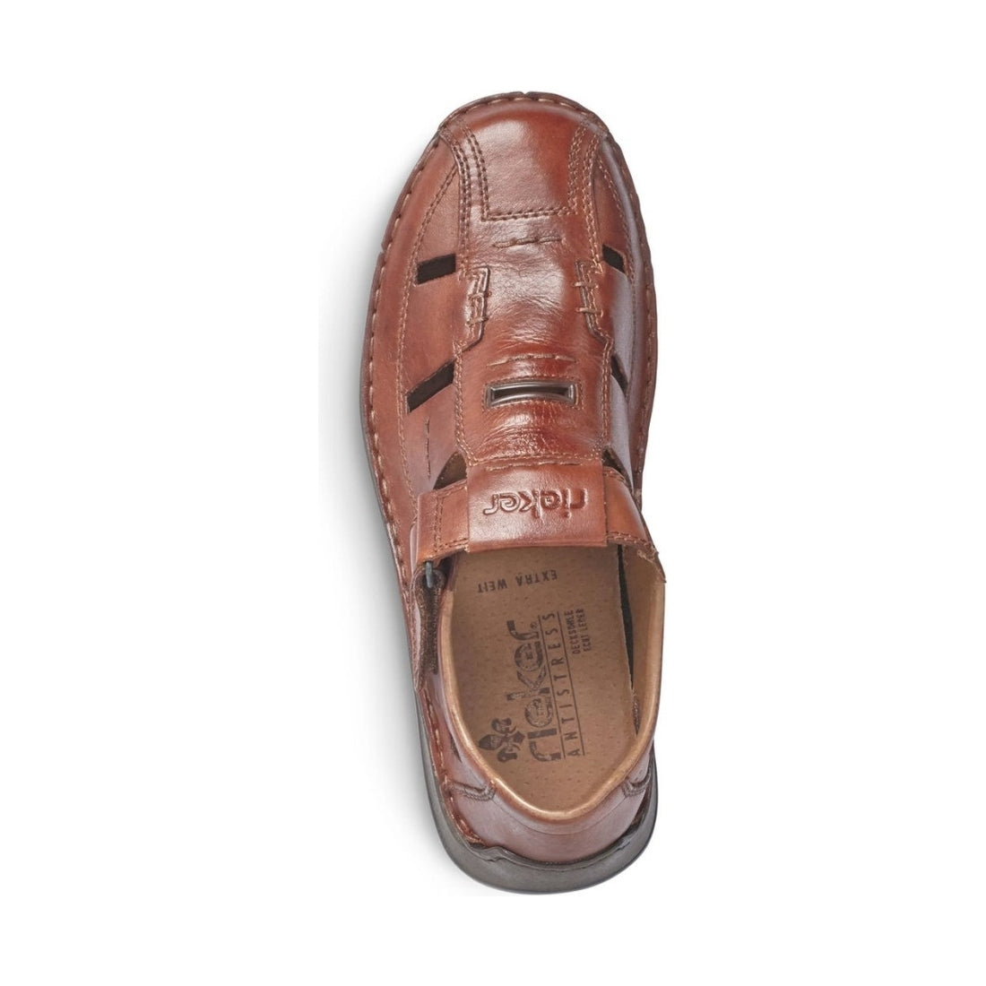 Rieker mens brown casual closed sandals | Vilbury London