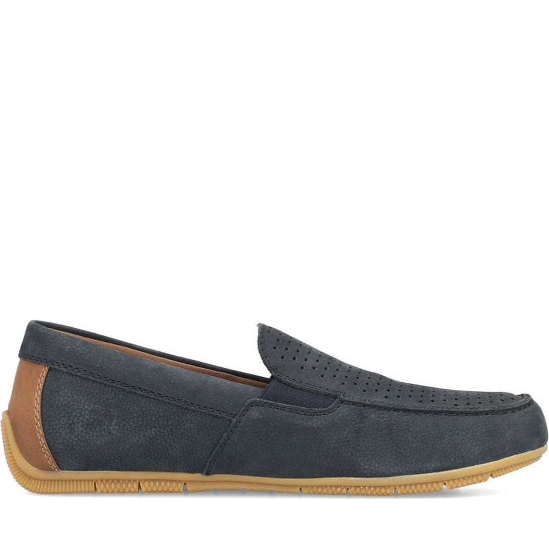 Rieker mens blue classic closed mocasins | Vilbury London