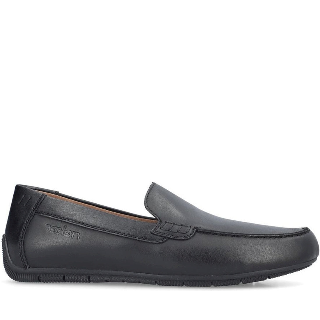 Rieker mens black classic closed mocasins | Vilbury London