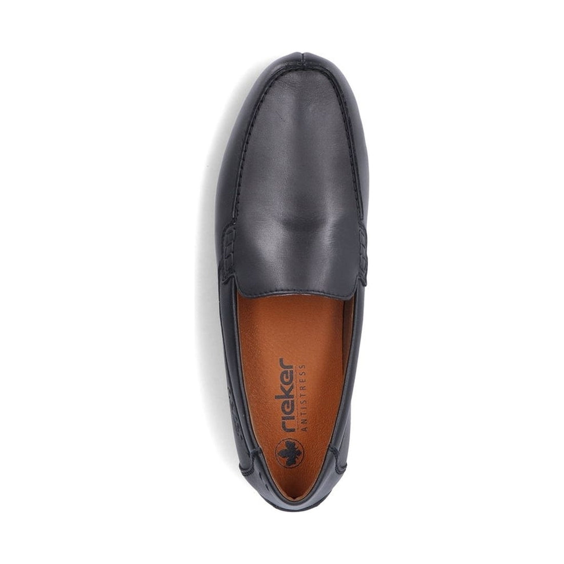 Rieker mens black classic closed mocasins | Vilbury London