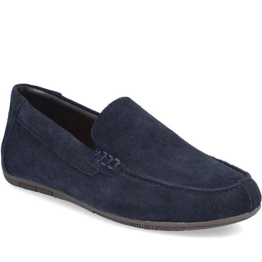 Rieker mens blue classic closed mocasins | Vilbury London